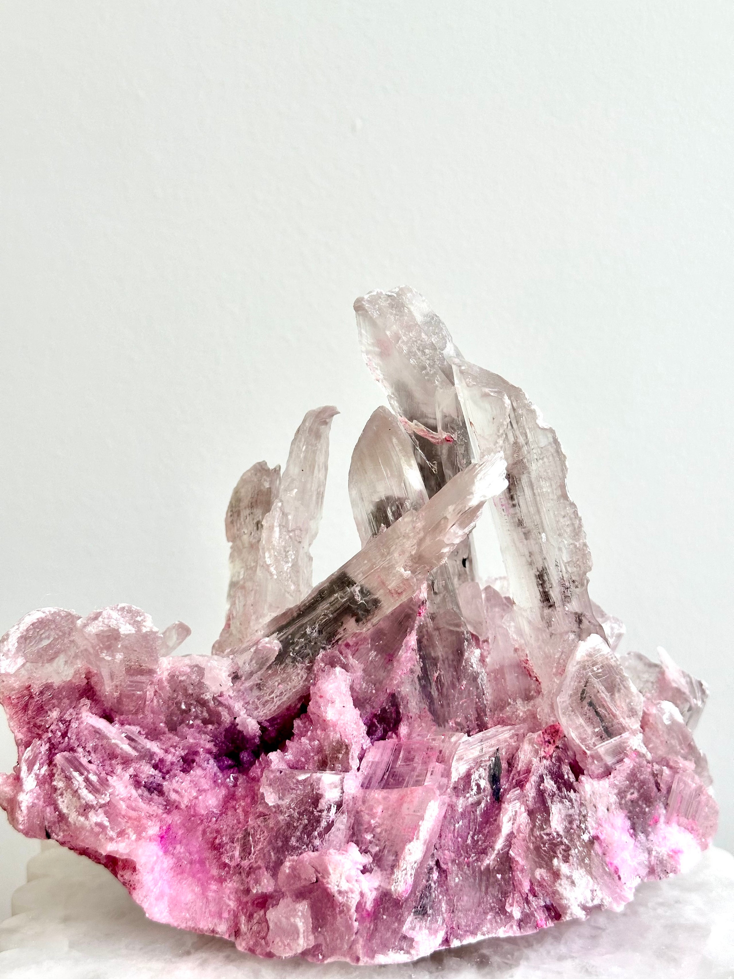 Pink selenite top
